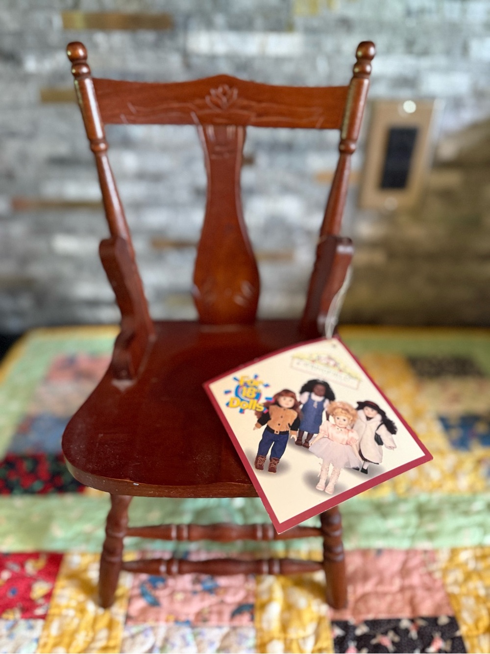 Vintage American Springfield Collection Wooden Doll Chair with Tags